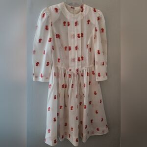 Vintage Chess Piece Horse Knight Rook Cotton Dress Small